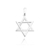 Pingente Estrela de Davi (2,7cmX2,3cm) (PRATA 925)