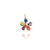 Pingente Flor Multi Colors (1,6cmX1,4cm) (OURO 10K) - comprar online