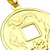 Pingente Moeda da Sorte Japonesa (2cmX1,8cm) (Banho Ouro 24k) - Golden Reserve