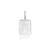 Pingente Placa Nossa Senhora Aparecida (1,9cmX1,3cm) (PRATA 925)