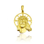 Pingente Rosto de Cristo Coroa (2,6cmX2cm) (Banho Ouro 24k)