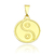 Pingente Yin Yang M (2,5cmX2,2cm) (Banho Ouro 24k)