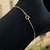 Pulseira Carrier Quadrada (Cubinho) 1mm (Fecho Tradicional) (TAG 18K) (Banho Ouro 18k) - Golden Reserve