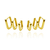 Trio Brinco Argola Retangular P, M, G (Banho Ouro 24k) na internet