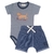 Conjunto listrado cachorrinho