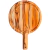 Tábua para churrasco de madeira Teca redonda com alça 44x30 cm