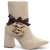Bota Bico Fino Cano Médio Bege - comprar online