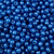 Miçanga Pérola furo 100 unidades 6mm P/colar e pulseira - azul