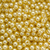 Miçanga Pérola furo 100 unidades 6mm P/colar e pulseira - amarelo