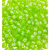 Miçanga 100 unidades alfabeto letra - Redondo verde