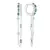 Brinco Argola Dupla Zircônia com Correntes - Prata 925