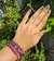 Conjunto pulseiras macrame rosa coração regulável