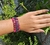 Conjunto pulseiras macrame rosa coração regulável - comprar online