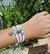 Conjunto pulseiras macrame estrela do mar e concha regulável - comprar online