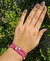 Conjunto pulseiras macrame rosa regulável - comprar online