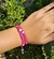 Conjunto pulseiras macrame rosa regulável - Mel Moda Acessórios