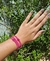 Conjunto pulseiras macrame rosa regulável - comprar online