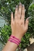 Conjunto pulseiras macrame rosa regulável na internet