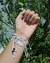 Imagem do Conjunto pulseiras macrame branca regulável