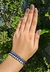 Conjunto pulseira macrame preta miçangas regulável