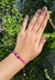 Pulseira macrame rosa coração miçangas regulável - Mel Moda Acessórios