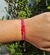 Pulseira macrame rosa com miçangas regulável - comprar online