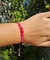 Pulseira macrame rosa com miçangas regulável - Mel Moda Acessórios