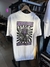 remera cabra blanca y violeta - Q.D.E.P