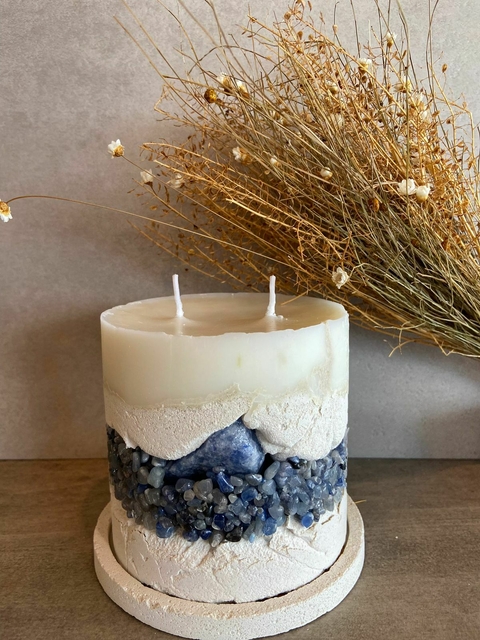 Vela G quartzo azul