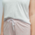 Pijama feminino longo listrado rosa camiseta branca Luar - comprar online