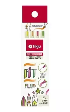 RESALTADOR FILGO DOBLE PUNTA X4 UNIDADES MULTILIGHTER FIT - comprar online