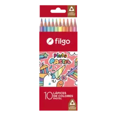 LAPIZ COLOR FILGO PASTEL X10 UNIDADES LARGO