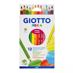 LAPIZ COLOR GIOTTO X 12 UNIDADES LARGOS MEGA GRUESOS