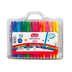 SET VALIJA TRABI MARCADORES JUNIOR X30 UNIDADES CON LIBRO - comprar online