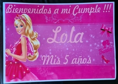 Cartel de bienvenida