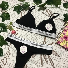 CONJUNTO VICTORIA'S SECRET ARMADO NEGRO
