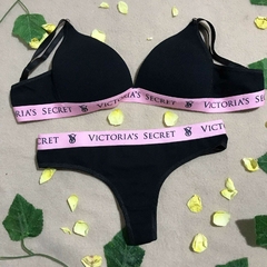 CONJUNTO VICTORIA'S SECRET ALGODON NEGRO