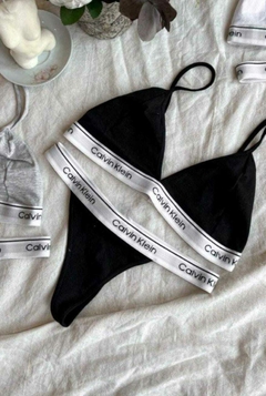 CONJUNTO CALVIN KLEIN TRIANGULAR NEGRO