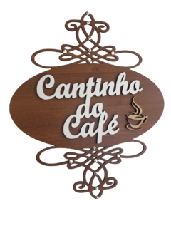 Placa Cantinho do Café Decorada na internet