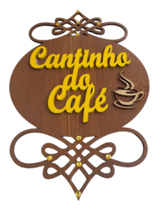 Placa Cantinho do Café Decorada na internet