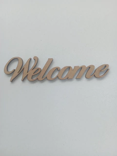 Imagem do Apliques Palavra Welcome em MDF cru artesanato
