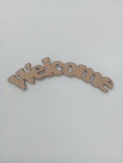 Apliques Palavra Welcome Curvo em MDF cru artesanato
