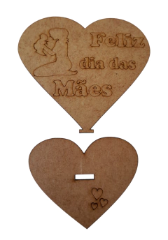 Lembrança de Mesa dia das Mães Coração com Base - comprar online