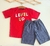 Conjunto blusa malha e bermuda moletinho - comprar online