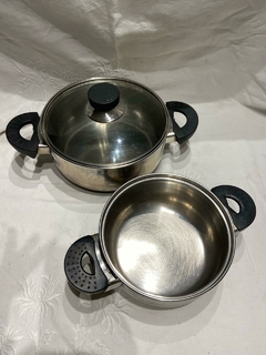 OLLA COCINA SET X2 ACERO INXIDABLE TIRPLE FONDO en internet