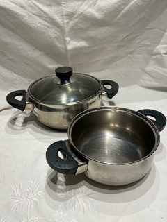 OLLA COCINA SET X2 ACERO INXIDABLE TIRPLE FONDO - comprar online
