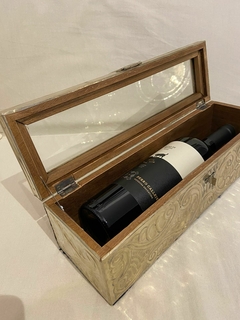 CAJA VINO EN ALPACA