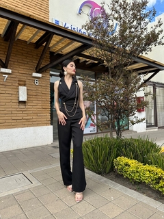 Palazzo Jumpsuit Cadena Negro o Verde - comprar en línea