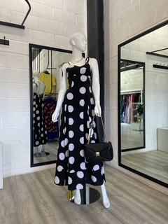 Vestido Largo Tirantes Negro Blanco - comprar en línea