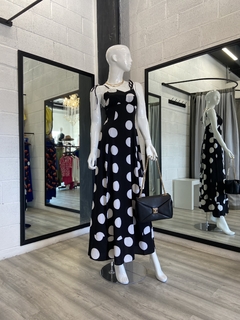 Vestido Largo Tirantes Negro Blanco